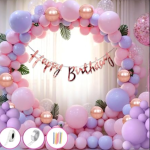 Birthday Party Balloon Decoration Pink Theme